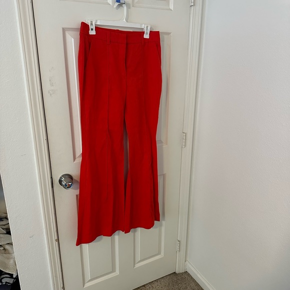 H&M Red Wide Leg Women’s Pants - Picture 1 of 4